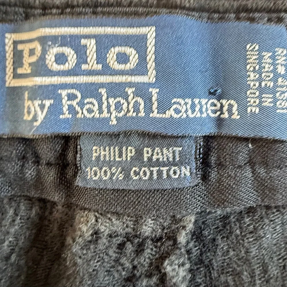 Polo Ralph Lauren Philip Pant Mens 40x32 Wide Wale Corduroy Black